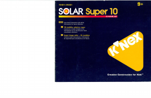 Mode d’emploi K'nex set 15401 Solar Super 10