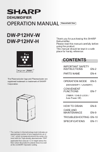Handleiding Sharp DW-P12HV-W Luchtontvochtiger