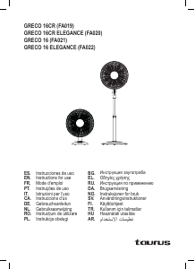 Manual Taurus Greco 16 CR Ventilator