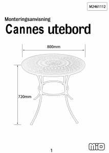 Manual de uso Mio Cannes Mesa de jardín