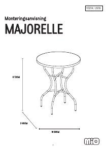 Manual de uso Mio Majorelle Mesa de jardín