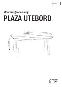 Manual de uso Mio Plaza Mesa de jardín