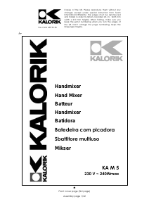 Instrukcja Kalorik KA M 5 Mikser ręczny