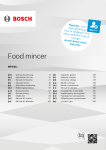 Návod Bosch MFWS820M Mlynček na mäso