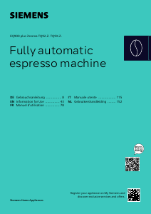 Manual Siemens TQ923EZ3 Coffee Machine