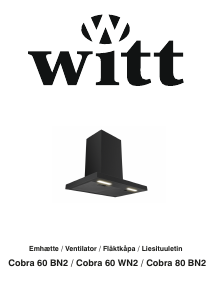 Käyttöohje Witt Cobra 60 BN2 Liesituuletin