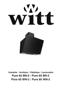Käyttöohje Witt Pure 80 BN-2 Liesituuletin