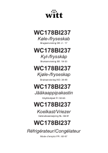 Bruksanvisning Witt WC178BI237 Kjøle-fryseskap