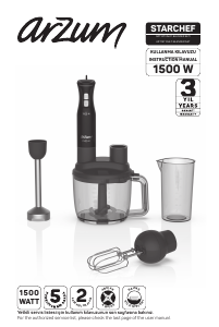 Bruksanvisning Arzum AR 1137 Stavmixer