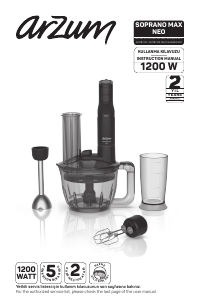 Bruksanvisning Arzum AR 1187 Stavmixer