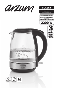 Bedienungsanleitung Arzum AR 3071 Wasserkocher