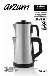Kullanım kılavuzu Arzum AR 3129 Çay makinesi