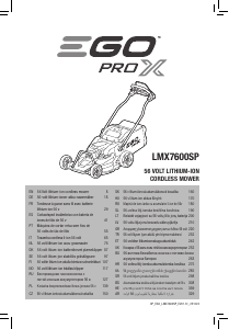 Εγχειρίδιο EGO LMX7600SP Μηχανή του γκαζόν