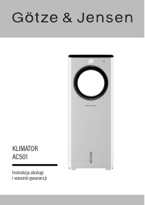 Instrukcja Götze & Jensen AC501 Klimatyzator