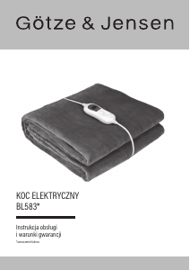 Instrukcja Götze & Jensen BL583GB Koc elektryczny