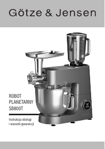 Instrukcja Götze & Jensen SB800T Robot planetarny