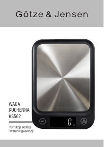 Instrukcja Götze & Jensen KS502 Waga kuchenna