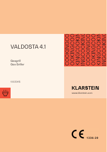 Bruksanvisning Klarstein 53035415 Valdosta 4.1 Utegrill