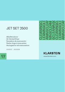Bruksanvisning Klarstein 52035138 Jet Set 2500 Torktumlare