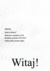 Instrukcja BenQ FP91V+ Monitor LCD