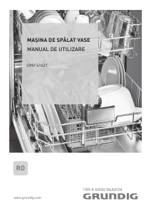 Manual Grundig GNV 41621 Maşină de spălat vase