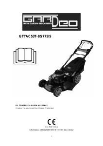 Mode d’emploi Gardeo GTTAC53T-BS775IS Tondeuse à gazon