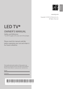 Bruksanvisning LG 43QNED7EB3C LED TV