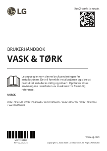 Bruksanvisning LG W4X1095NWB Kombimaskin vask-tørk
