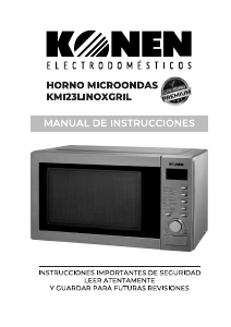 Manual de uso Konen KMI23LINOXGRIL Microondas