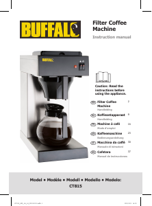 Manual de uso Buffalo CT815 Máquina de café