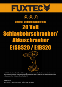 Manual Fuxtec E1SBS20 Drill-Driver