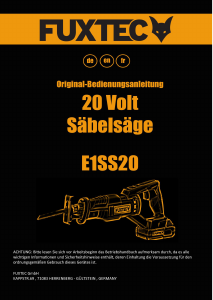 Mode d’emploi Fuxtec E1SS20 Scie sabre