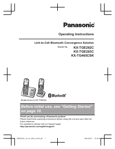 Bruksanvisning Panasonic KX-TG465CSK Trådlös telefon
