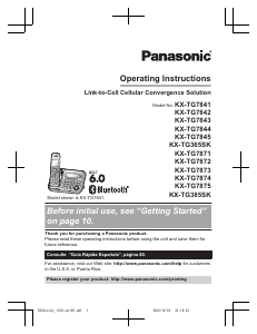 Bruksanvisning Panasonic KX-TG385SK Trådlös telefon