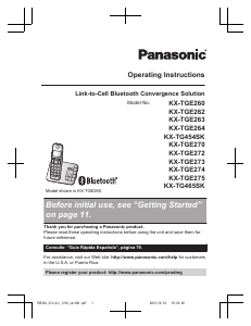 Bruksanvisning Panasonic KX-TG454SK Trådlös telefon