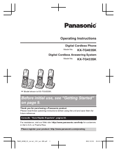 Bruksanvisning Panasonic KX-TG403SK Trådlös telefon
