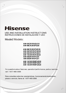 Manual Hisense AW-10CW1RVFUE20 Air Conditioner