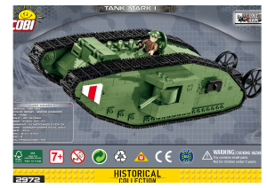 Bruksanvisning Cobi set 2972 Great War Tank Mk. I