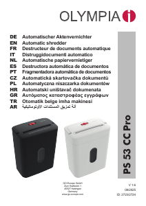 Bedienungsanleitung Olympia PS 53 CC Pro Aktenvernichter