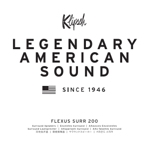 説明書 Klipsch Flexus Surr 200 スピーカー