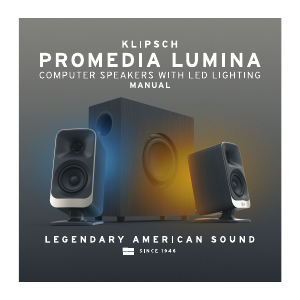 Bedienungsanleitung Klipsch ProMedia Lumina Lautsprecher