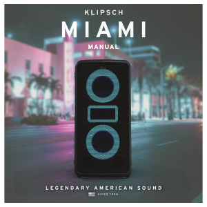 Manual Klipsch Miami Altifalante