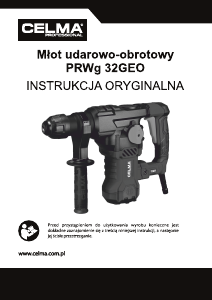 Instrukcja Celma PRWg 32GEO Młotowiertarka