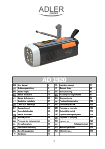 Manual Adler AD 1920 Radio