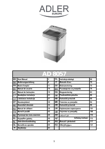 Наръчник Adler AD 8057 Пералня