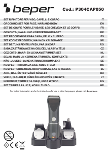 Manual Beper P304CAP050 Trimmer de barba