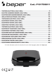 Használati útmutató Beper P101TOS011 Kontaktgrill