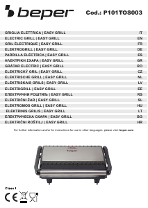 Használati útmutató Beper P101TOS003 Kontaktgrill