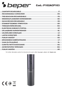 Priručnik Beper P102ACP103 Otvarač za boce