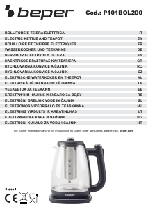 Manuale Beper P101BOL200 Bollitore